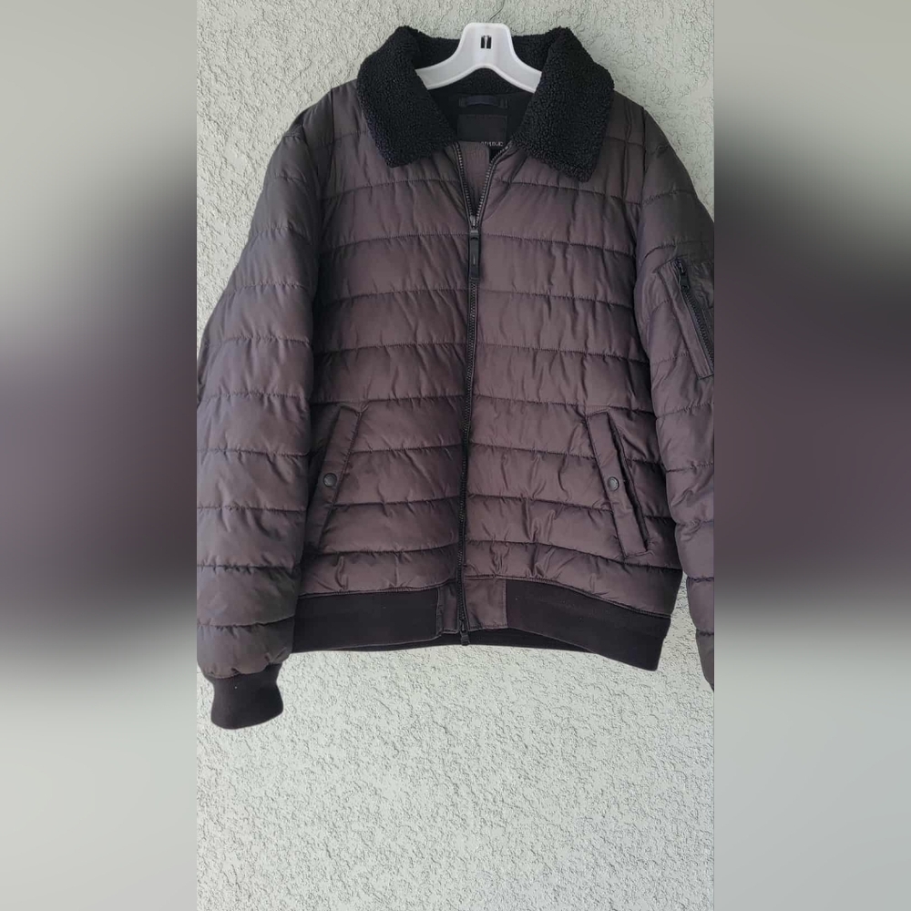 Men's Banana Republic Puffer Bomber Jacket Water Resistant